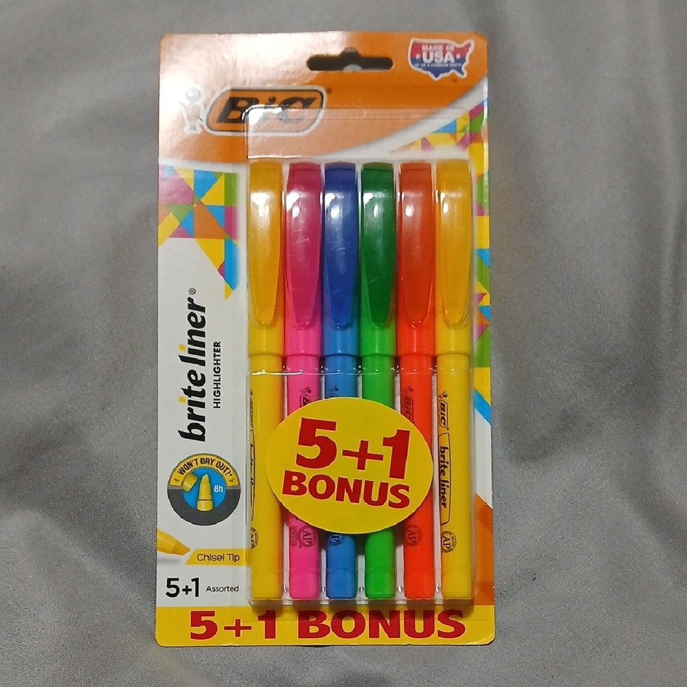 BIC Brite Liner Highlighters - Assorted Colors
